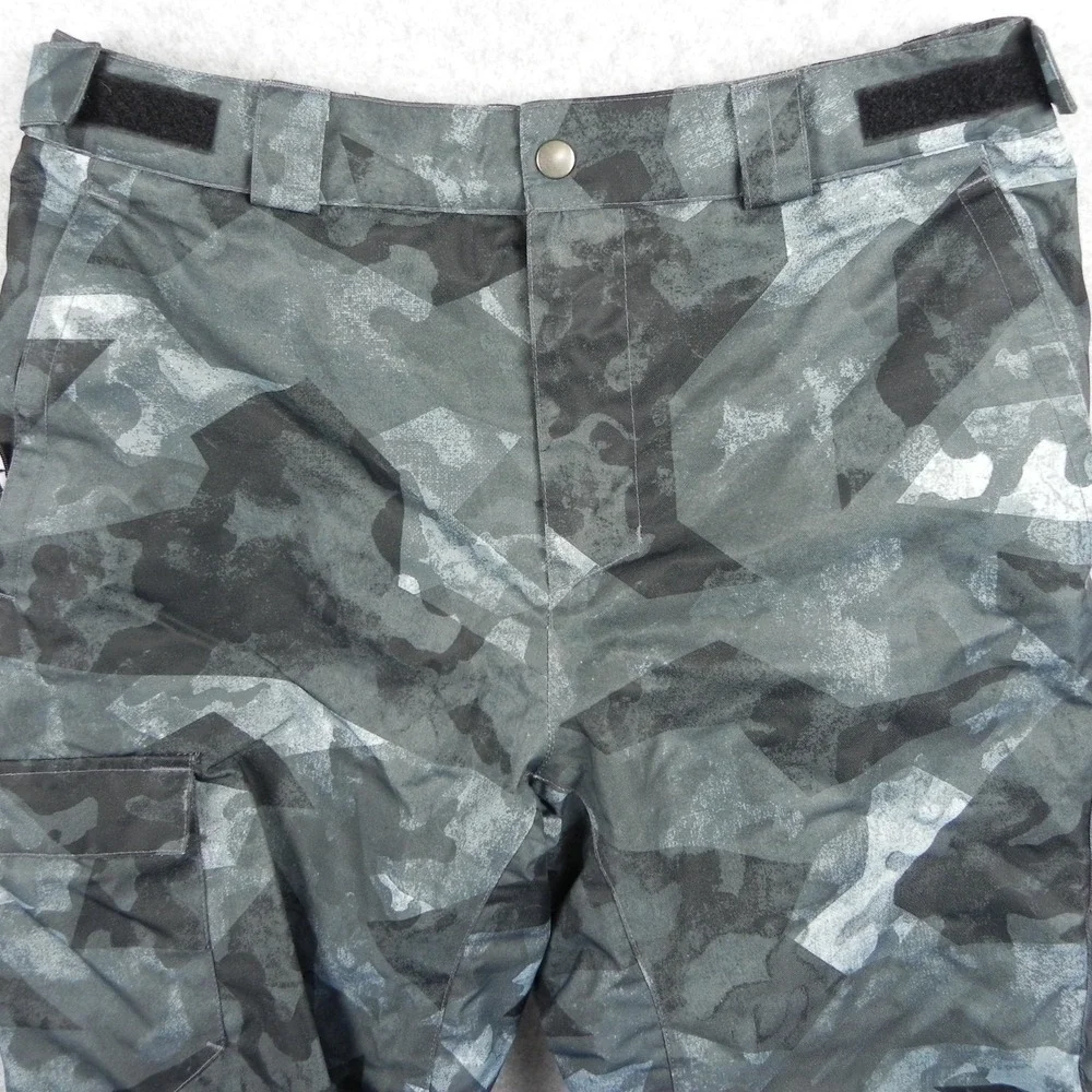 Columbia‎ Snow Pants Boys Youth XL Omni-Heat Cargo Ski Snowboard Sled Gray Camo